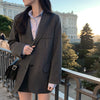 Two-Piece Suit Solid Suit With Suit Collar Female Korean Temperament Loose Suit Woman Casual Slim A-Line Skirt Ladies 2022