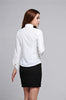 Two Piece Women Business Suits with Skirt and Tops Sets White Blouses & Shirts Ruffles Office Ladies Work Wear Clothes