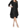Two Pieces Chiffon Dress Women's Charming Solid Color Mother Of The Bride Lace Dresses Office Ladies Casual Vestidos