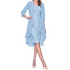 Two Pieces Chiffon Dress Women's Charming Solid Color Mother Of The Bride Lace Dresses Office Ladies Casual Vestidos