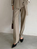 Two piece blazer sets woman ins style loose solid khaki blazer+high waist pants 2022 autumn office wear outfit sold separately
