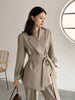 Two piece blazer sets woman ins style loose solid khaki blazer+high waist pants 2022 autumn office wear outfit sold separately
