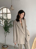 Two piece blazer sets woman ins style loose solid khaki blazer+high waist pants 2022 autumn office wear outfit sold separately