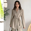Two piece blazer sets woman ins style loose solid khaki blazer+high waist pants 2022 autumn office wear outfit sold separately
