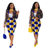 Two-piece plus size women's casual small suit 2 piece work suit skirt ropa mujer talla grande blazer and skirt suit
