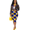 Two-piece plus size women's casual small suit 2 piece work suit skirt ropa mujer talla grande blazer and skirt suit