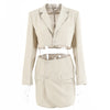 Two piece set women skirt suits office elegant cropped blazer and skirt set long sleeve notched blazer and skirt sets suit women