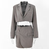 Two piece set women skirt suits office elegant cropped blazer and skirt set long sleeve notched blazer and skirt sets suit women