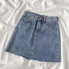 Two-piece suit women's summer 2022 Korean denim jacket + high waist denim skirt