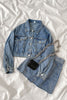 Two-piece suit women's summer 2022 Korean denim jacket + high waist denim skirt