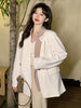 UCXQ Light  Socialite Fake Two-piece Double Breasted Women Blazers Autumn Loose Casual Suit Coat Tide 10AB2762