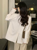 UCXQ Light  Socialite Fake Two-piece Double Breasted Women Blazers Autumn Loose Casual Suit Coat Tide 10AB2762