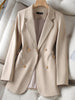 UNXX Female Temperament Notched Collar Double Breasted Solid Blazer 2023 Autumn Women Suit Coat Blazer Women Harajuku