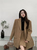 UNXX Korean Two Piece Set Woolen Blazer Women Office Lady A Line Skirt Sets Female Split Autumn Winter Clothing 2 Piece Suits