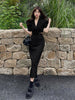 UNXX Korean Version of The Design Sense Suit Female Xia Yang Style Bow Blazer Short Top+high Waist Skirt Two-piece Tide