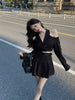 UNXX Set Women Casual Off-shoulder Suit Top + Pleated Skirt Two-piece Women Summer Set Trend Office Lady женские костюмы