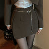 UNXX Women Suit Blazer +Skirt + Shirt 3 Pieces Set Brown Preppy Style Sexy Suits Crop Top Streetwear Party Skinny Clothes Woman