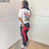 UVRCOS Streetwear Cyber Y2K Pantalones Contrast Color Patchwork Printed Casual Jeans Autumn  2022 Cargo Pants