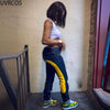 UVRCOS Streetwear Cyber Y2K Pantalones Contrast Color Patchwork Printed Casual Jeans Autumn  2022 Cargo Pants