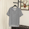 2022 Summer women blouse ladies short sleeve shirt raglan stripe tops 4XL plus size fashion women office clothing