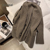 Unireal 2023 Autumn Women Plaid Blazer Suit Jacket Coats Casual Outwear Streetwear Female Wool Blazer