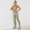 UwilliyME Seamless Yoga Set Women's Fitness Clothes Gym Sportswear Workout 2 Piece Outfits Suits Sports Bra High Waist Leggings