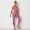 UwilliyME Seamless Yoga Set Women's Fitness Clothes Gym Sportswear Workout 2 Piece Outfits Suits Sports Bra High Waist Leggings