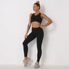 UwilliyME Seamless Yoga Set Women's Fitness Clothes Gym Sportswear Workout 2 Piece Outfits Suits Sports Bra High Waist Leggings