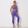 UwilliyME Seamless Yoga Set Women's Fitness Clothes Gym Sportswear Workout 2 Piece Outfits Suits Sports Bra High Waist Leggings