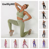 UwilliyME Seamless Yoga Set Women's Fitness Clothes Gym Sportswear Workout 2 Piece Outfits Suits Sports Bra High Waist Leggings