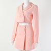 V-neck Hollow Out Women Skirt Suits Blazer Jackets And Split Mini Skirts Two Pieces Set Blazer +Skirt Set Female Outfits
