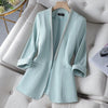 V neck Thin Suit Women's 2023 Spring and Summer Korean Professional Wear Half Sleeve Casual Jacket Office Blazer