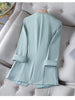 V neck Thin Suit Women's 2023 Spring and Summer Korean Professional Wear Half Sleeve Casual Jacket Office Blazer