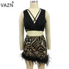 Hot Fashion Ladies Bandage Dress 2 Piece Mini Club Dress V-Neck Sexy Summer Dress K9138