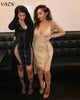 Hot Fashion Ladies Sexy Night Club Women Dress Solid Hollow Out Bandage V-Neck Strapless Mini Dress Vestido LS6103