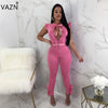 New Women Hot Fashion Bodycon Jumpsuit Short Sleeve Summer Jumpsuit Black Pink Club Wear B9088