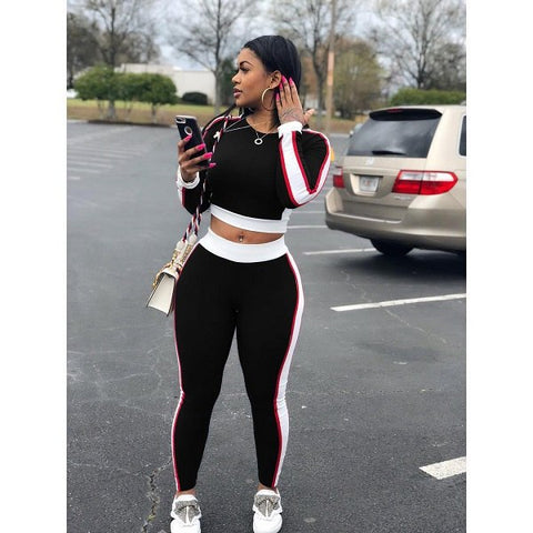 2022 Sexy Bodycon Jumpsuit Full Sleeve Long Jumpsuit 2 Piece Women Jumpsuit W8051