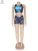 VAZN 2023 PSD Set High Street Sexy Tracksuits Young Soft Mini Tank Group Short Pants Slim Women 2 Piece Set