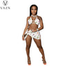 VAZN 2023  Beach Set Young Open Hooded Mini Cloth 2 Piece Underwears Slim Women 3 Piece Set