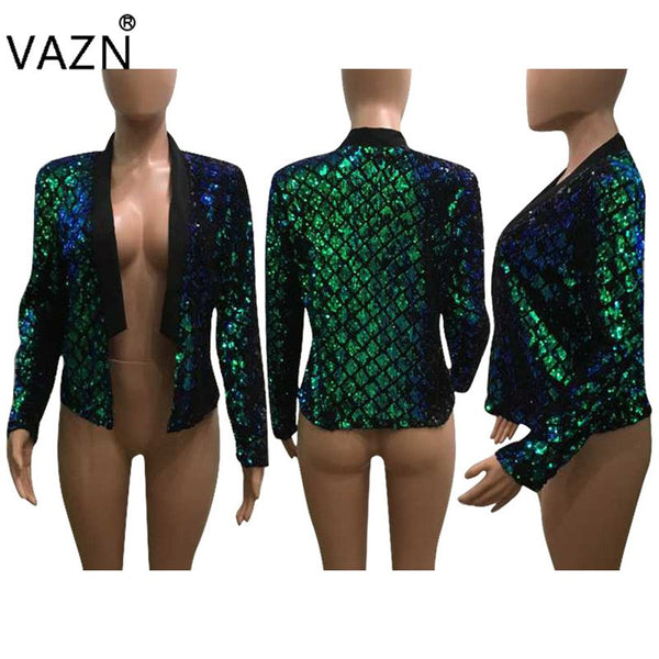 Hot Fashionable Popular 2022 Sexy Blazers Full Sleeve Women Blazers Elegant Sexy Print Blazers DN8049