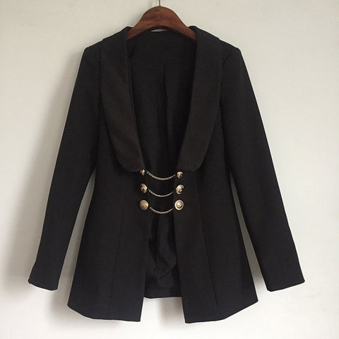 Autumn Sexy Blazer Women Elegant Notched Collar Long Sleeve Double Breasted Slim Ladies Blazers Work Wear Jacket Top Fashion