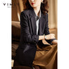 VIMLY Jacket for Women Autumn 2023 Casual Office Lady Business Lapel Collar Blazer Femme Coats women blazers F8616