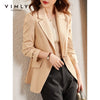 VIMLY Minimalism Jacket for Women Spring 2023 Korean Elegant Office Lady Business Blazer femme Coats F8387