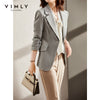 VIMLY Minimalism Jacket for Women Spring 2023 Korean Elegant Office Lady Business Blazer femme Coats F8387