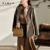VIMLY Plaid Suit Jacket for Women Autumn Winter 2022 Casual Office Lady Business Capable Blazer femme Coats F8666