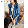 VIMLY Women Blazers Spring 2023 Office Lady Jacket Business Coats Outwear Female Loose Blazer F8605