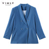 VIMLY Women Blazers Spring 2023 Office Lady Jacket Business Coats Outwear Female Loose Blazer F8605