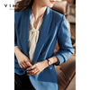 VIMLY Women Blazers Spring 2023 Office Lady Jacket Business Coats Outwear Female Loose Blazer F8605