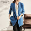 VIMLY Women Blazers Spring 2023 Office Lady Jacket Business Coats Outwear Female Loose Blazer F8605
