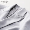 VIMLY Women's Blazer Retro Jackets 2023 Autumn Winter Double Breasted Solid Coat Business Woman Coats Office Lady Outwear F8983